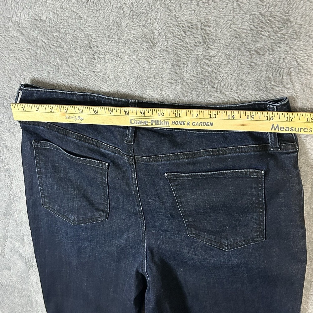 Chico's So Slimming Girlfriend Jeans 2R 12R Dark Wash Stretch Denim Pants - Picture 7 of 9